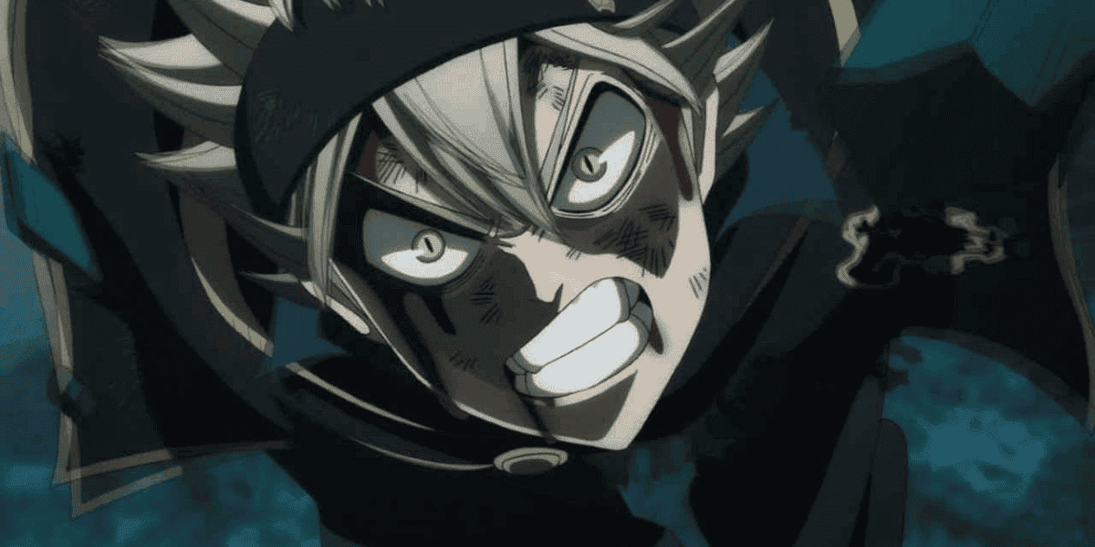 Black clover manga Asta character struggling to fight