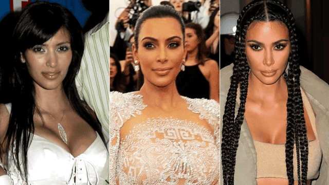 kim kardashian then and now