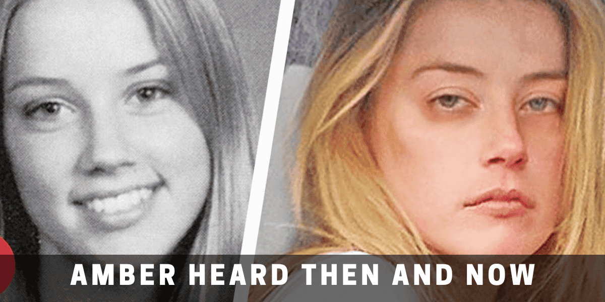 amber heard then and now
