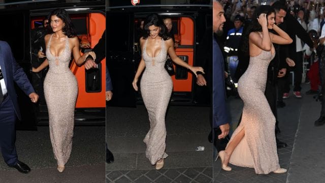 Kylie Jenner's Plunging, Sequined Dress Had a Cutout That Looked Like a Keyhole!