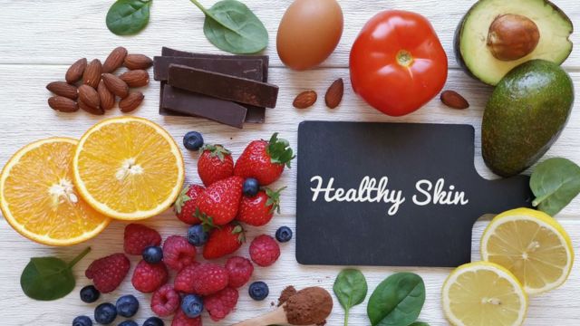 Healthy skin connected to diet