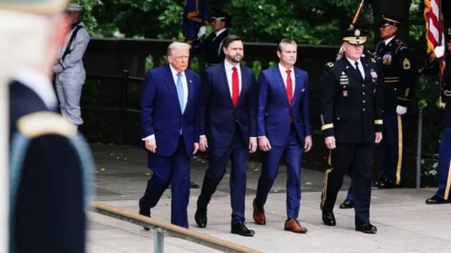 Trump Boasts of Personal Success During Memorial Day Address at Arlington Cemetery