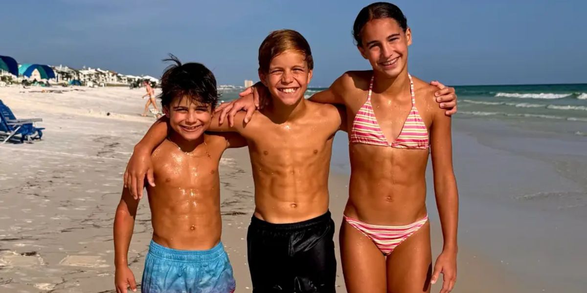 Jessie James Decker's Kids' Abs Spark Debate on Family Vacation